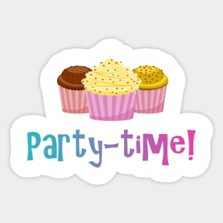 Party Time Cupcakes Sticker